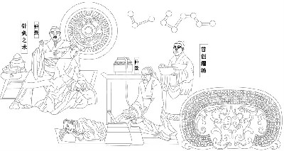 中醫(yī)文化浮雕雕塑原創(chuàng)手繪設(shè)計稿